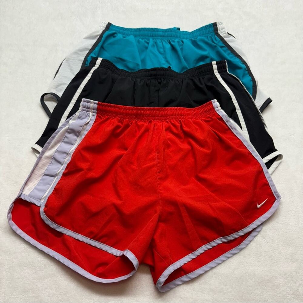 Nike Dri Fit Tempo 3” Lined Running Shorts (3 pair) Red Blue Black Size S
